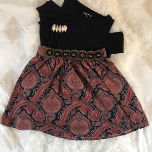 Embellished belt skirt